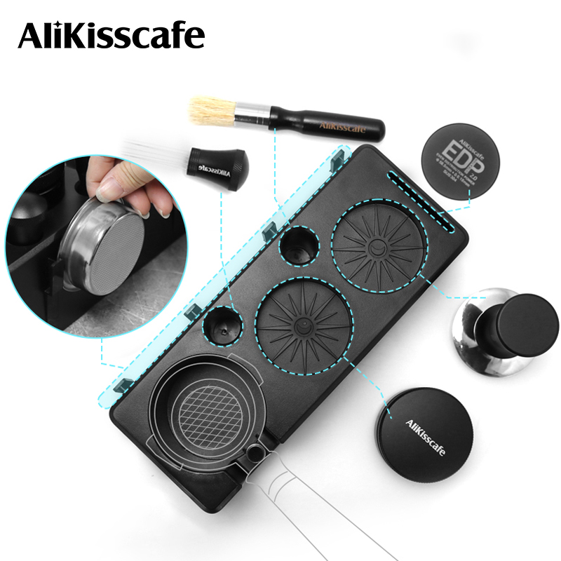 Coffee Equipment Accessories - AliKisscafe コーヒータンピングステーションポルタフィルターホルダーエスプレッソフィルターバスケットラック 51 ミリメートル 54 ミリメートル