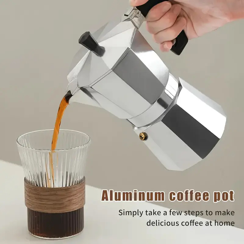 Coffee Equipment Accessories - クラシックなアルミ製モカポット 50-300ML 家庭用コンロトップエスプレッソメーカー 家庭用 キャンプ アウトドア
