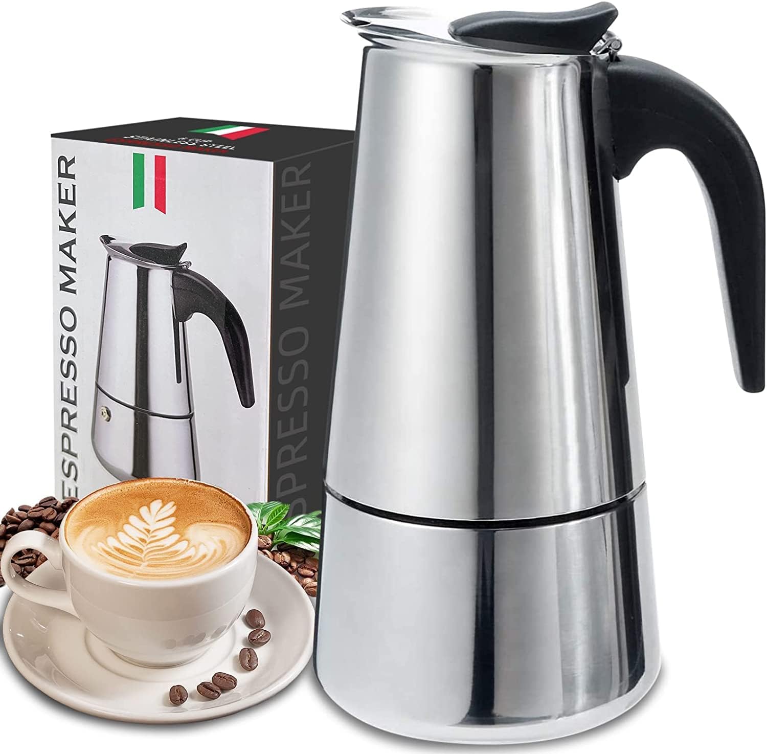 Coffee Equipment Accessories - 4/6/9カップモカポットカフェマシンエスプレッソカップコーヒーメーカーラテパーコレーターストーブトップモカコーヒーメーカー