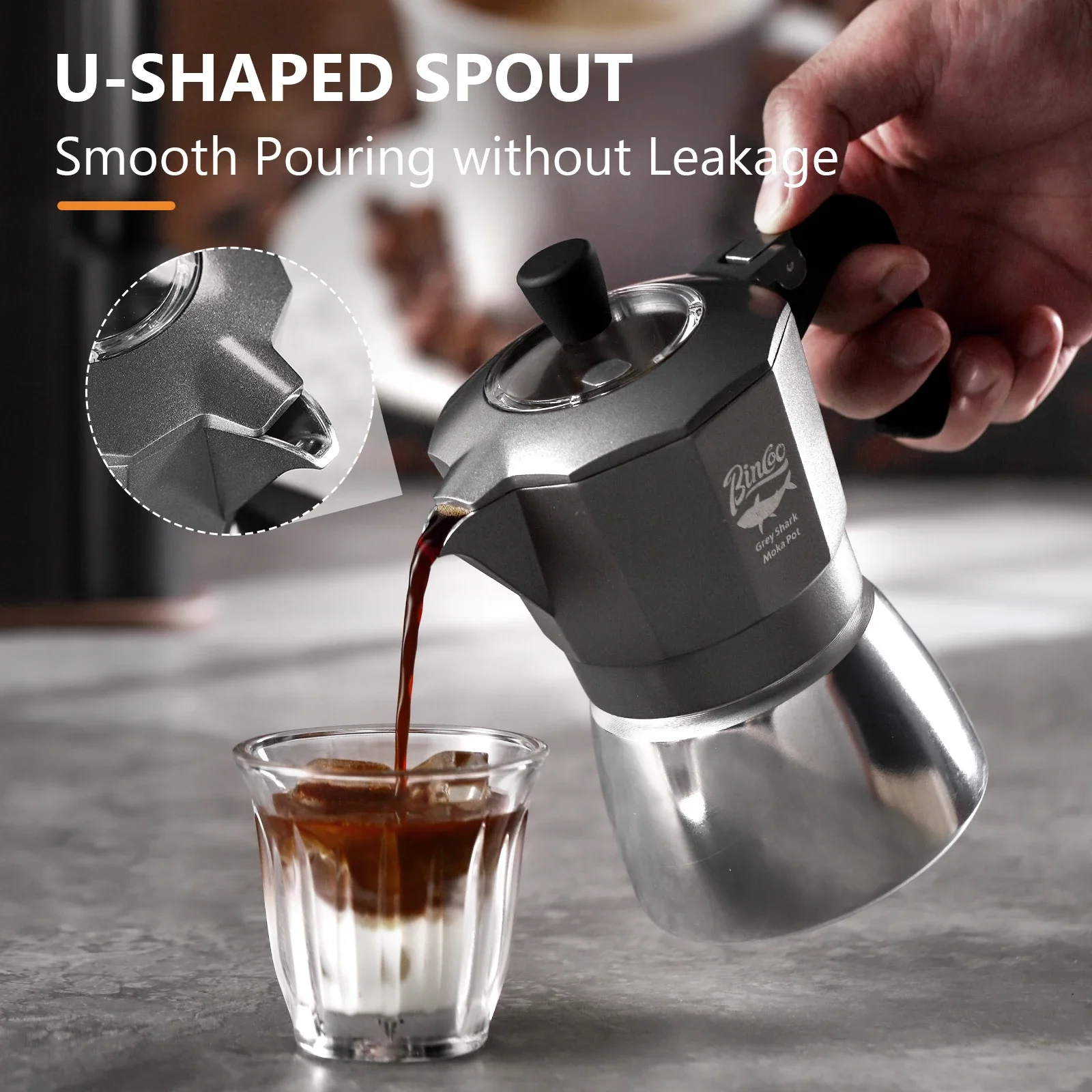 Bincoo 2カップ ダブルバルブ モカポット アルミ合金 - Coffee Equipment Accessories のレビューと価格