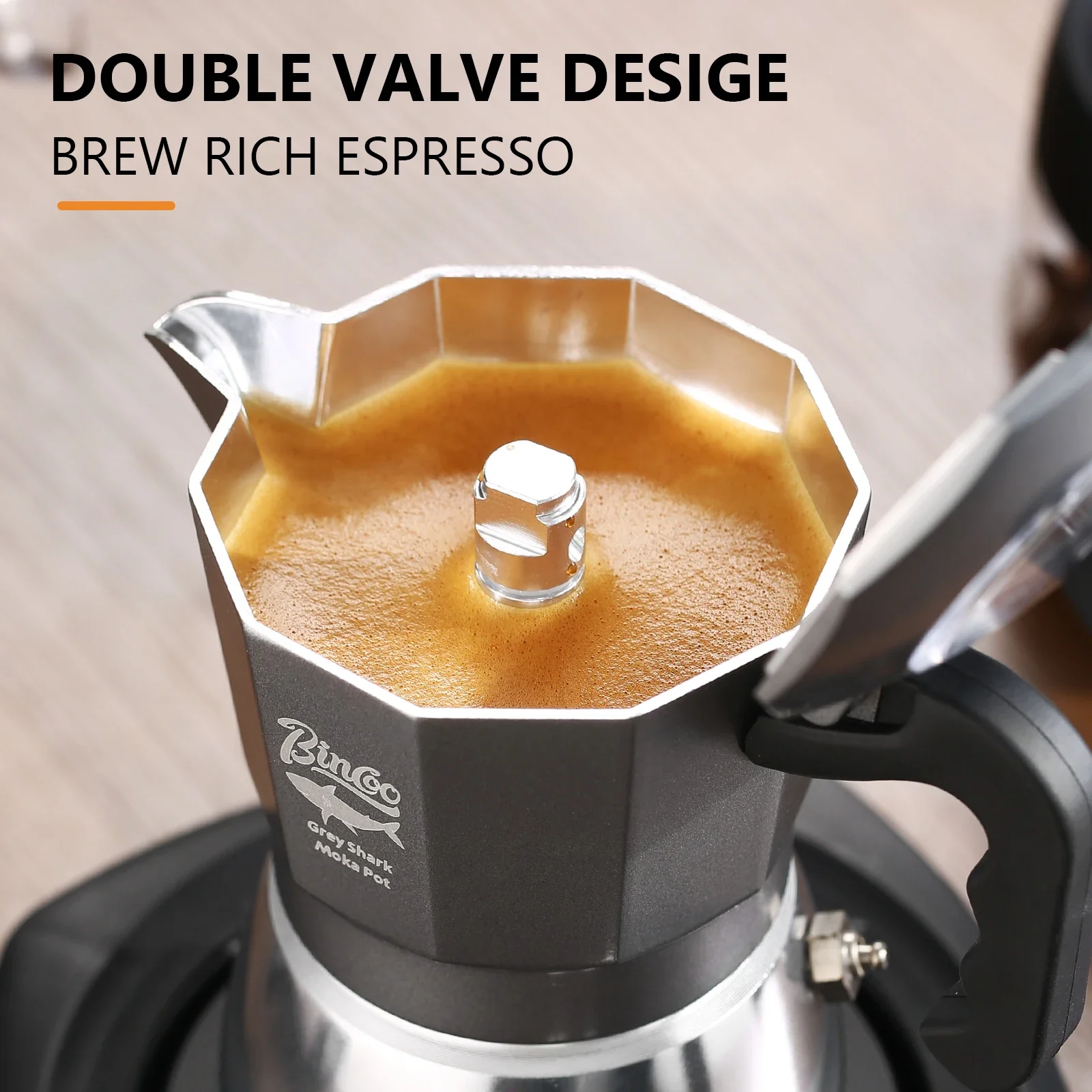 Bincoo 2カップ ダブルバルブ モカポット アルミ合金 - Coffee Equipment Accessories のレビューと価格