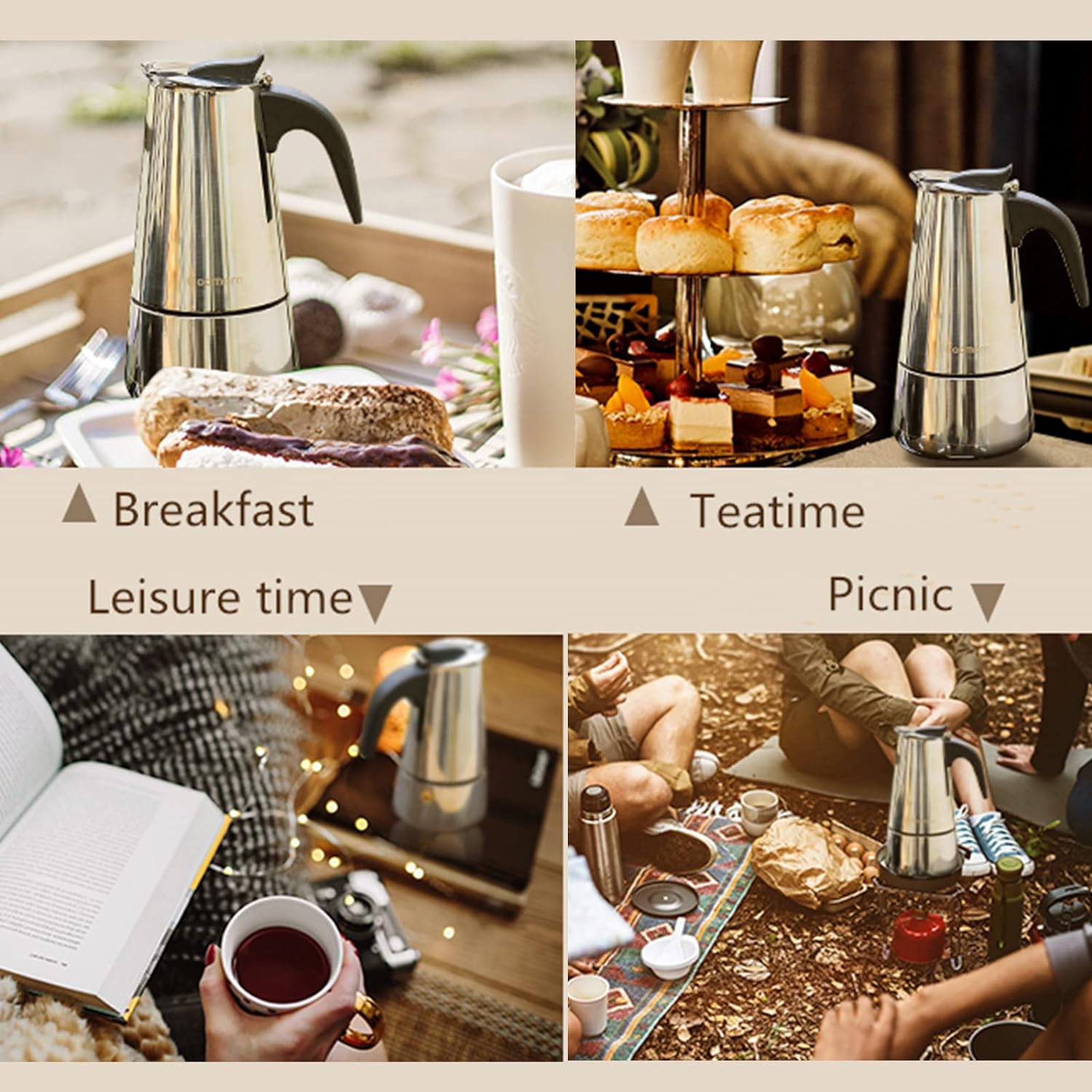 4/6/9カップモカポットカフェマシンエスプレッソカップコー - Coffee Equipment Accessories のレビューと価格